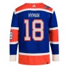 Edmonton Oilers tröja Zach Hyman Heritage Classic Adidas 2023-24 Blå Authentic - NHL Tröjor Herr